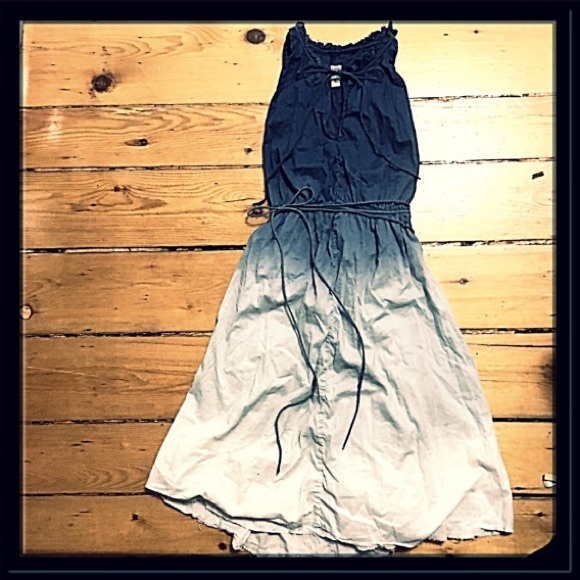 Converse Dresses & Skirts - Converse ombré blue 100% cotton tie dress large